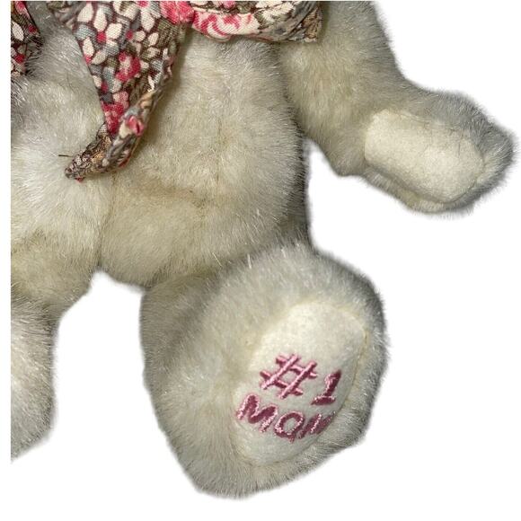 Boyds Bears Plush Teddy #1 Mom Felicity Hugs Jointed Floral Bow Mothers Day 10” - Picture 2 of 10
